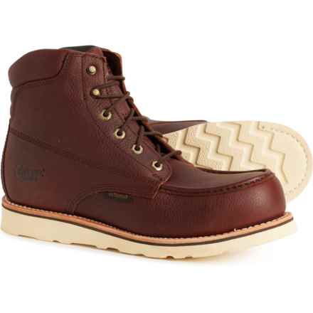 Chippewa Edge Walker 6” Work Boots - Waterproof, Nano Composite Safety Toe, Wide Width (For Men) in Briar