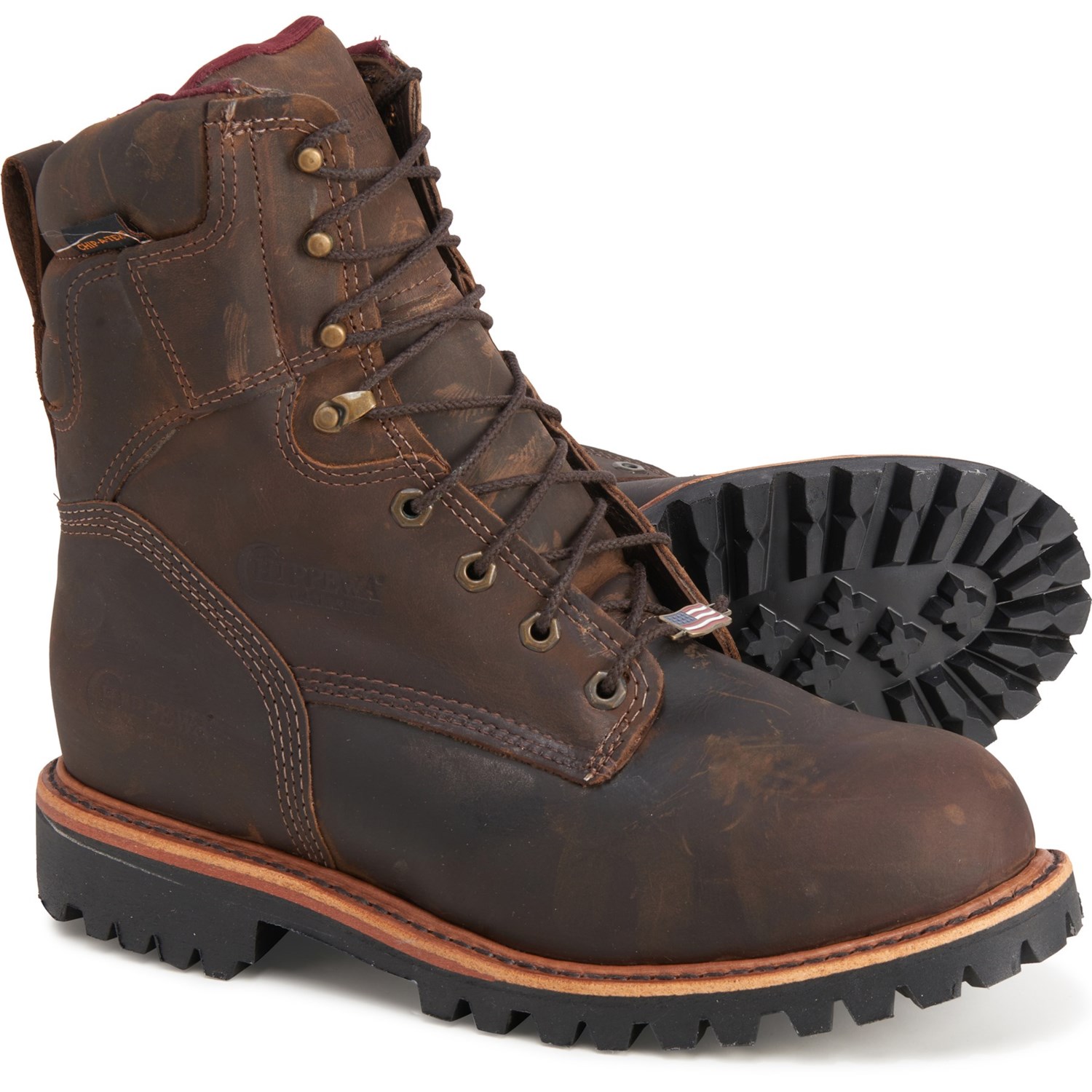 insulated leather work boots