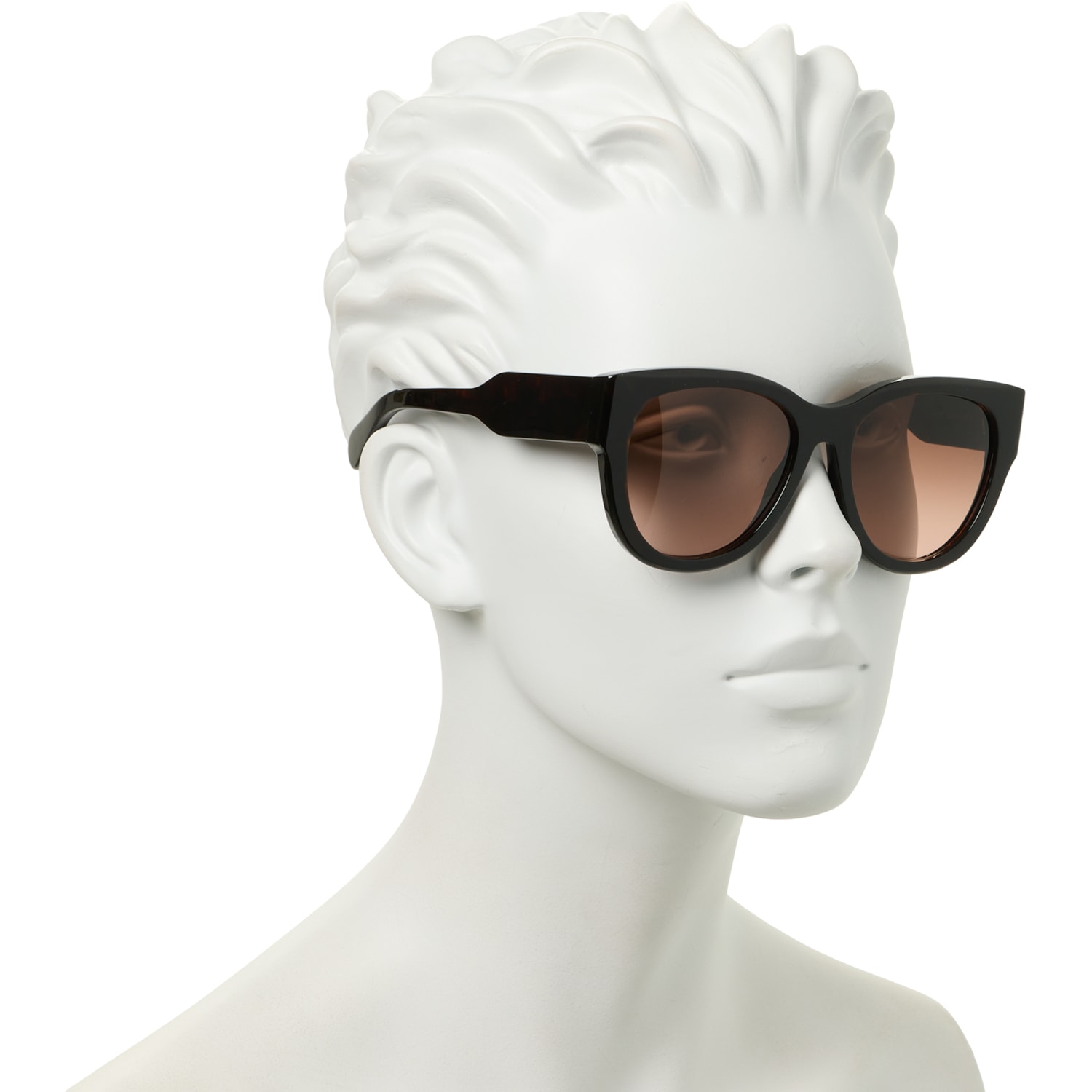 Chloe Sunglasses CE690S 001 Black Silver Rim Cat Eye Oversized 56mm Italy Womens Chloe CH0258S 001 Sunglasses - US main image 4