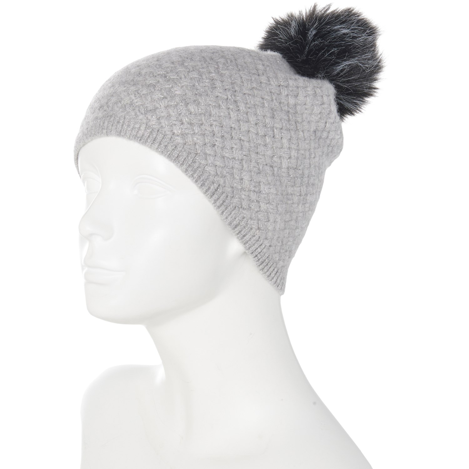 Cashmere Faux Fur Pom Pom Hat, Women Winter Hat, Gift for Her 