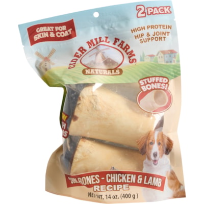 Cider Mill Stuffed Shin Bone Dog Treats - 2-Pack - Save 33%