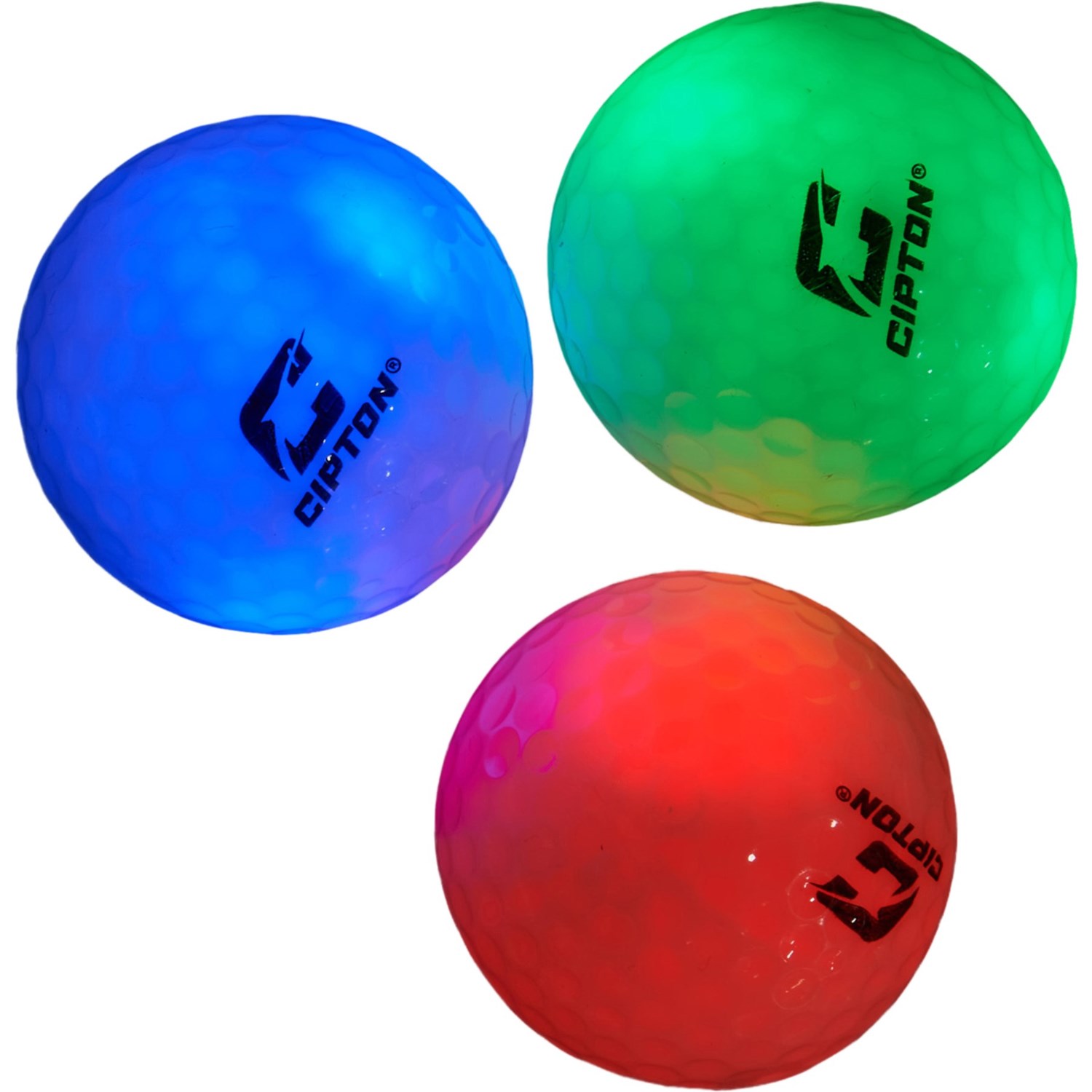 Cipton LED LightUp Golf Balls 3Pack Save 35