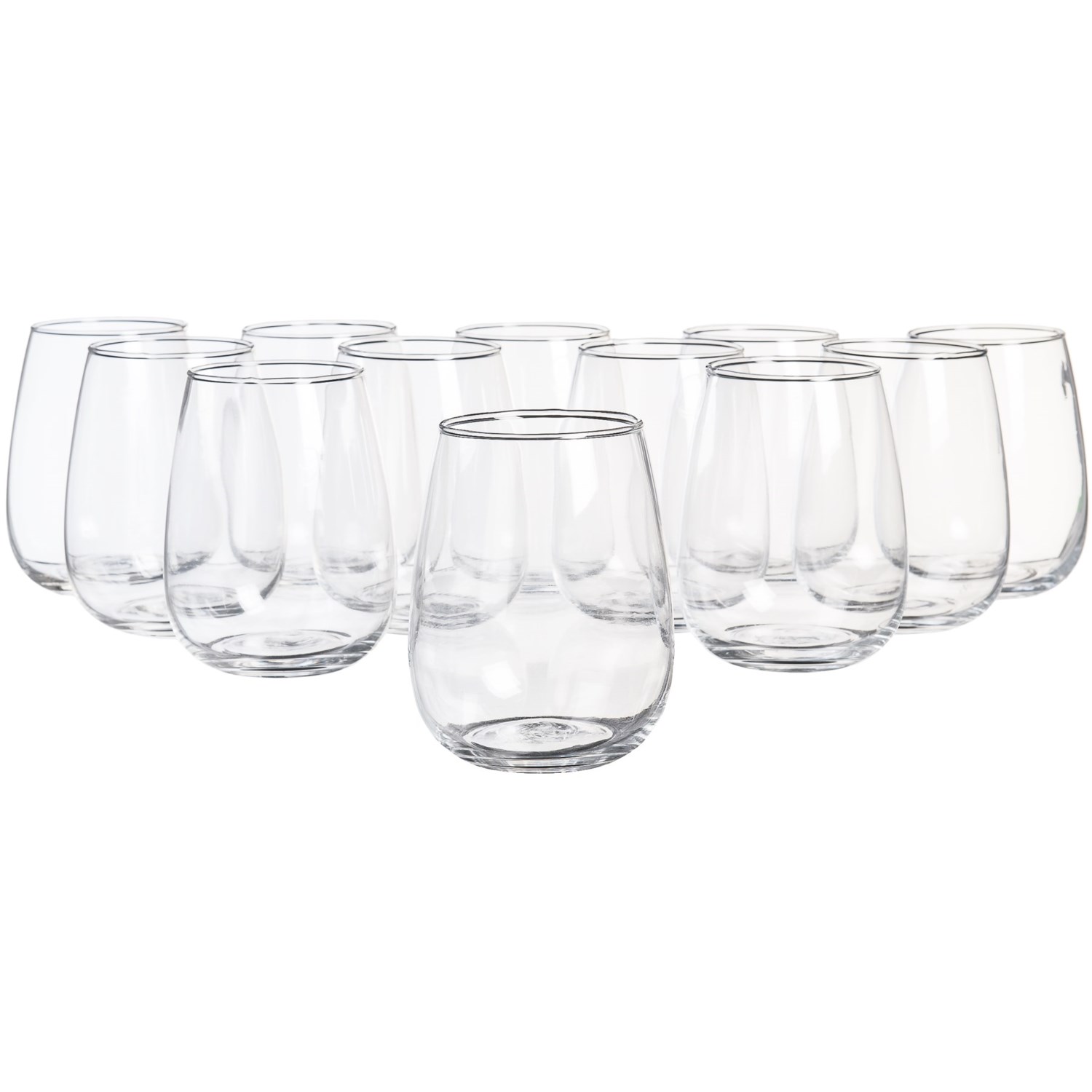 Circle Glass Biltmore Stemless Wine Glass Set 15 oz., Set of 12 Save 32