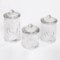 134NK_2 Circle Glass Rooster Canisters - Set of 3
