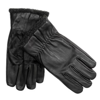 Cire by Grandoe Aviator Sheepskin Gloves - Fleece Lined (For Men)  in Black