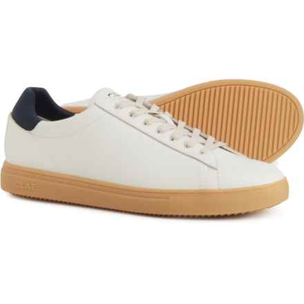 Clae Bradley Cactus Sneakers - Vegan Leather (For Men and Women) in White Cactus Navy Gum