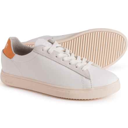 Clae Bradley Sneakers - Leather (For Men and Women) in White Leather Tangerine