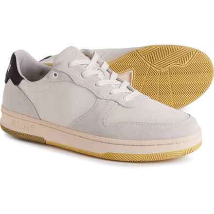 Clae Malone Lite Sneakers - Leather (For Men and Women) in White Black Banana Cedar