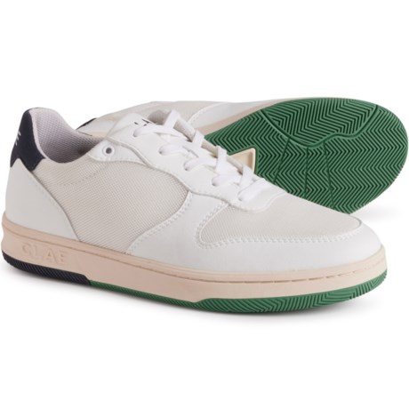 Clae Malone Lite Sneakers - Leather (For Men and Women) in White Navy Pine Green