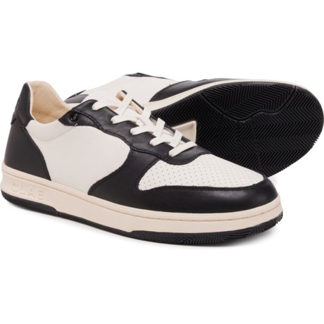 Clae Malone Sneakers - Leather (For Men and Women) in Black Leather Off White