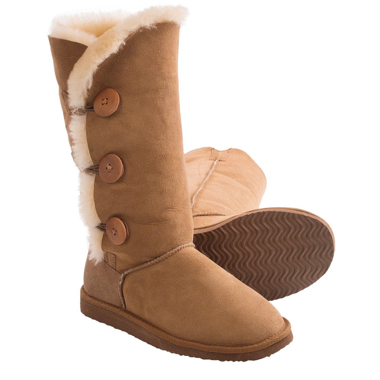 Clarks 3-Button Tall Shearling Boots (For Women) - Save 45%