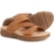 Clarks April Raelyn Slide Sandals - Leather (For Women) in Tan Leather