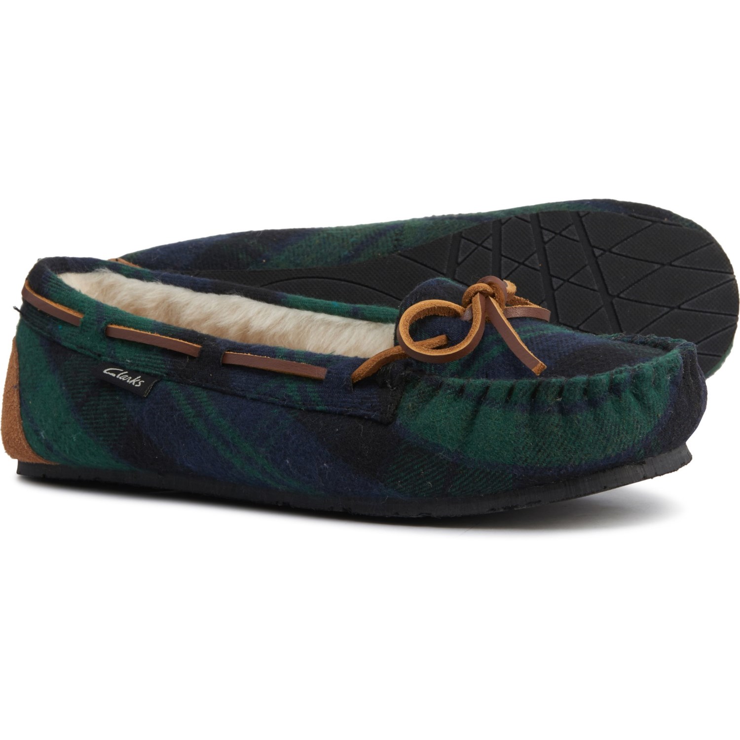 clarks moccasin slippers women's