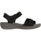 7MCNP_2 Clarks Breeze Rae Sara Ankle Strap Sandals - Wide Width (For Women)