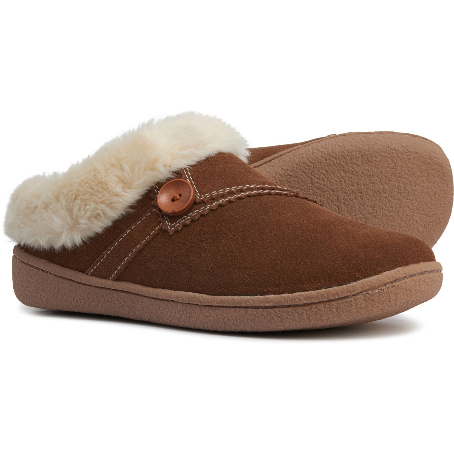 clarks suede scuff slipper