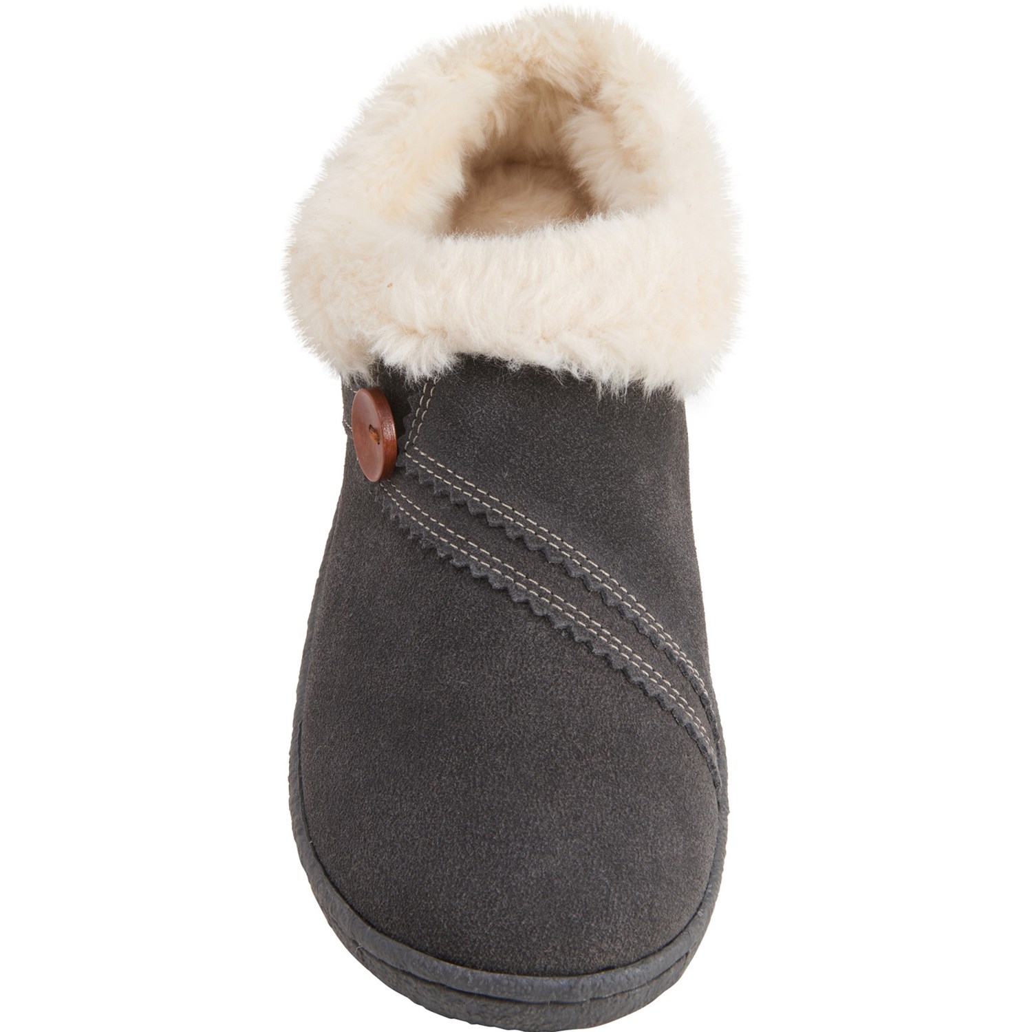 clarks button scuff slipper