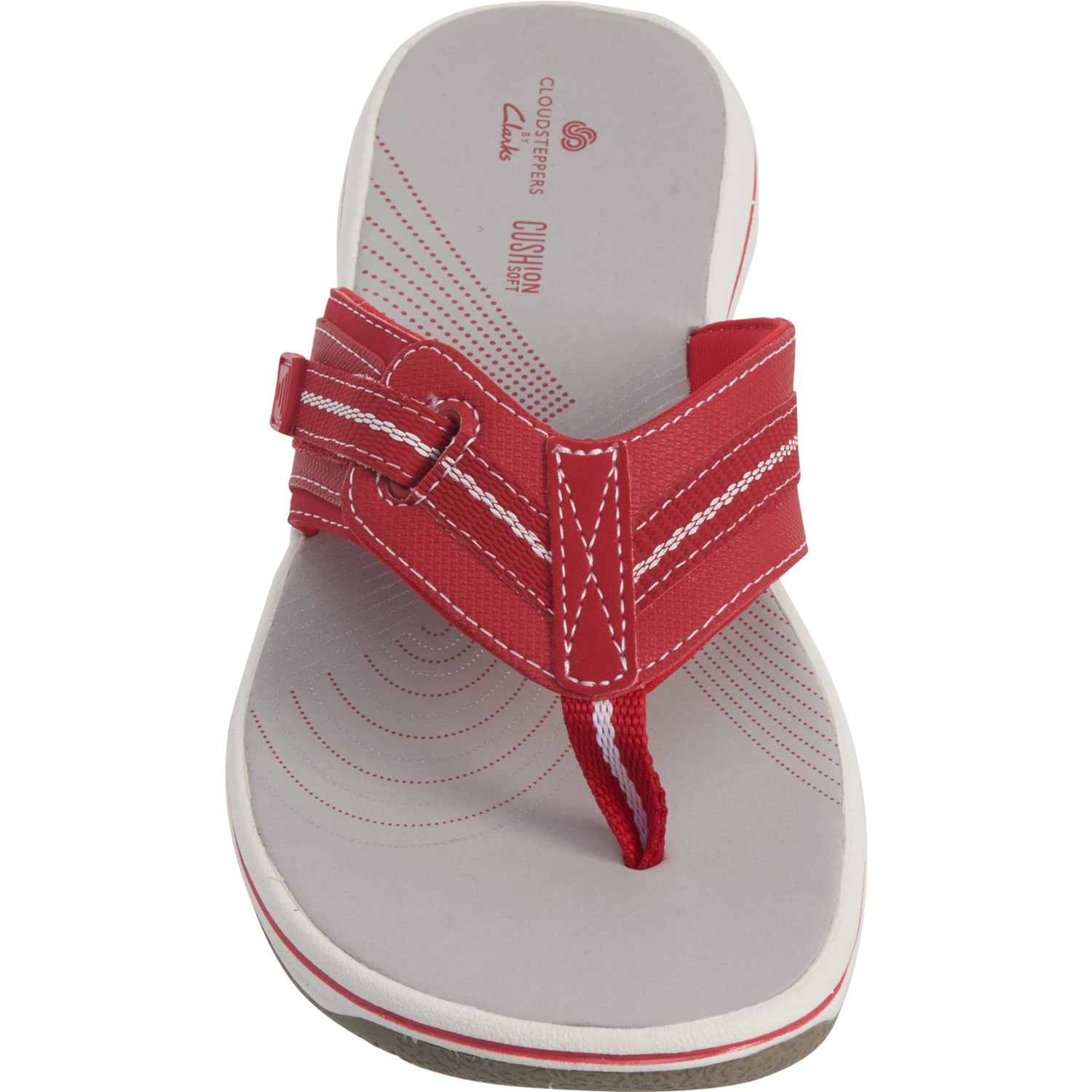 clarks red flip flops