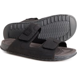Clarks Crestview Easy Sandals - Leather (For Men) in Black Leather