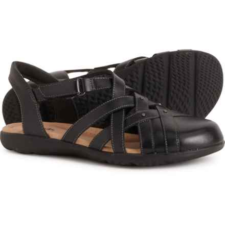 Clarks Elizabelle Sea Fisherman Sandals - Leather (For Women) in Black