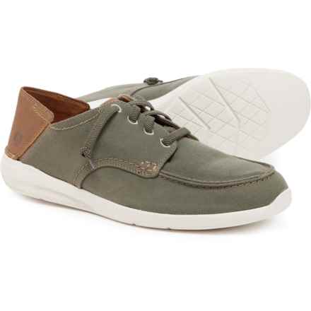 Clarks Gorwin Lace-Up Sneakers (For Men) in Olive Textile