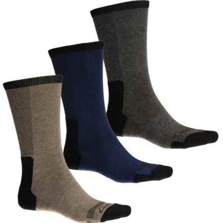 Clarks Half Cushion Air Arch Support Socks - 3-Pack, Crew (For Men) in Multicolour (Stone, Denim, And Charcoal)