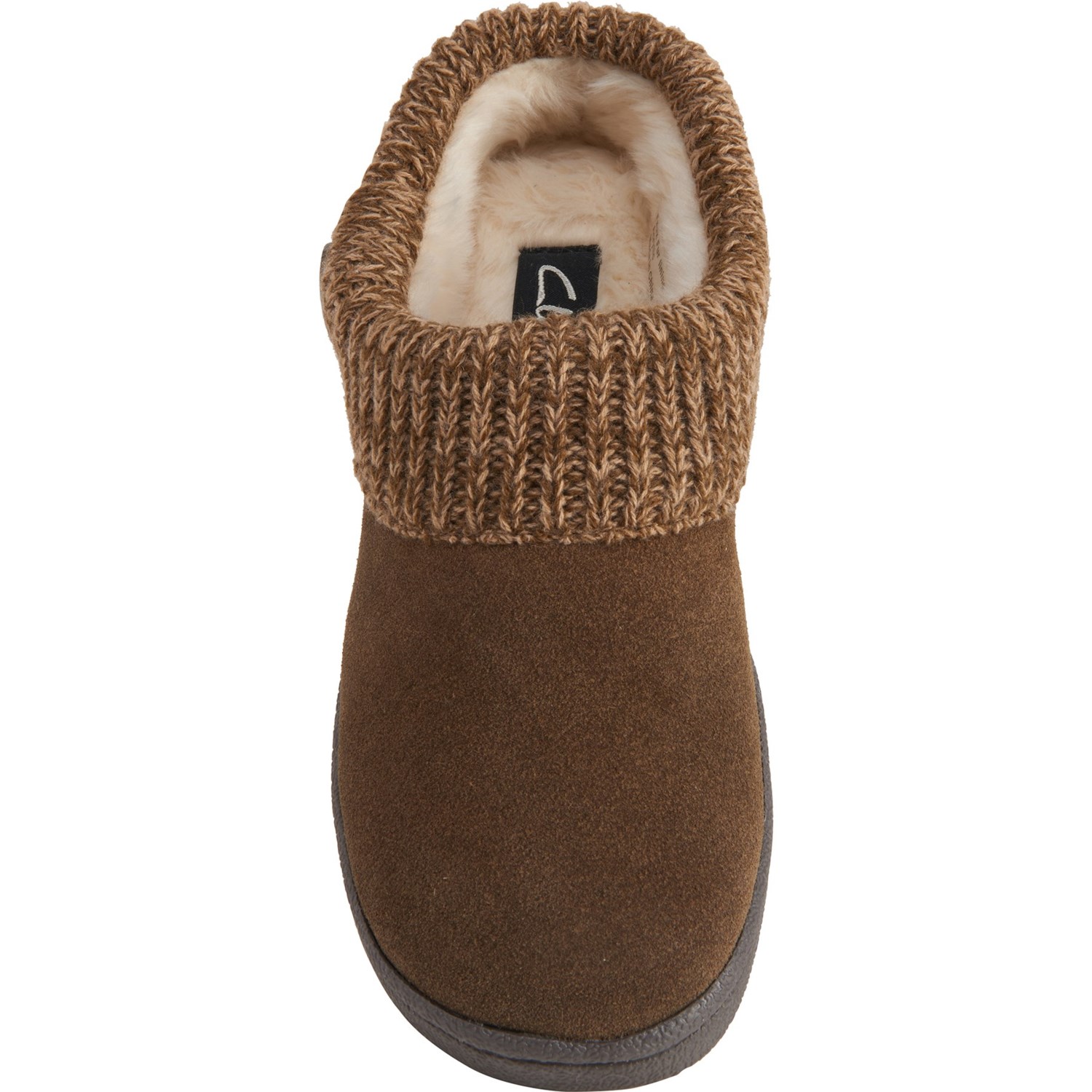 clarks suede scuff slipper