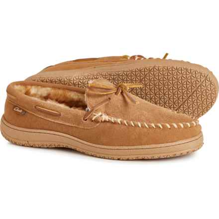 Clarks Lace-Up Moccasin Slippers - Leather (For Men) in Cinnamon