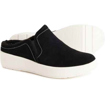 Clarks Layton Gem Slip-On Shoes - Suede (For Women) in Black