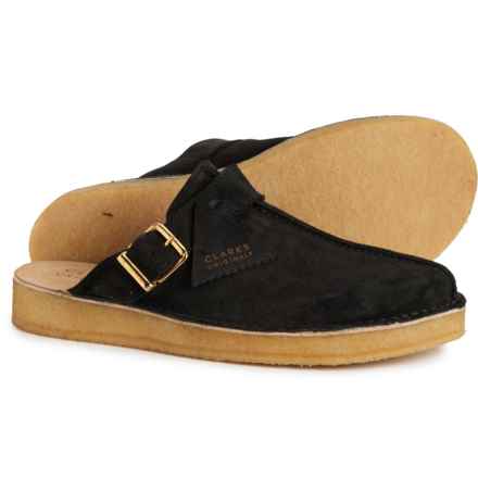 Clarks Made in Portugal Trek Mule Shoes - Suede (For Men) in Black Suede