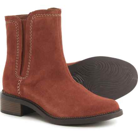 Clarks Maye Zip Boots - Suede (For Women) in Dark Tan