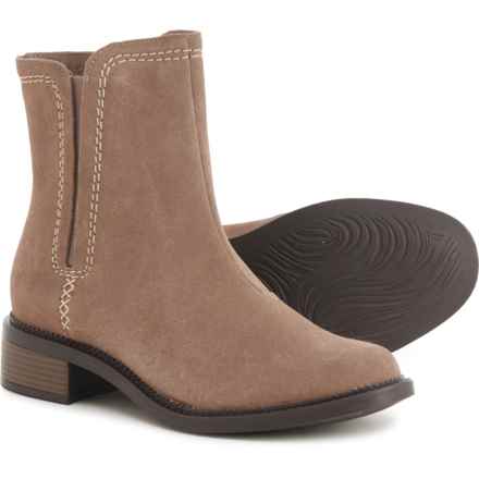 Clarks Maye Zip Boots - Suede (For Women) in Pebble