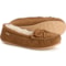 Clarks Moccasin Slippers - Suede (For Women) in Cognac