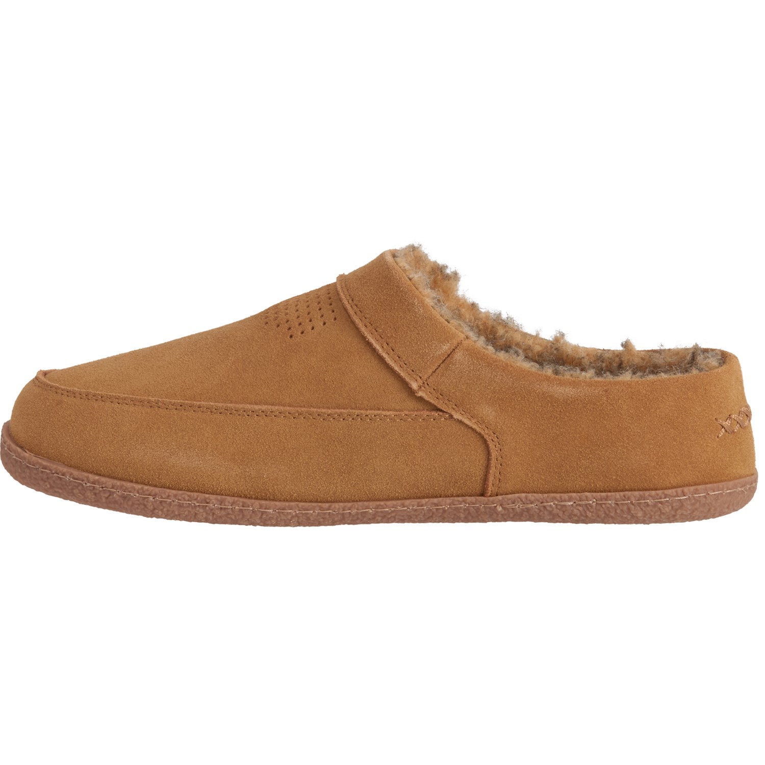 Clarks Perforated Suede Scuff Slippers 