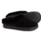 Clarks Quilted Clog Slippers - Leather (For Women) in Black