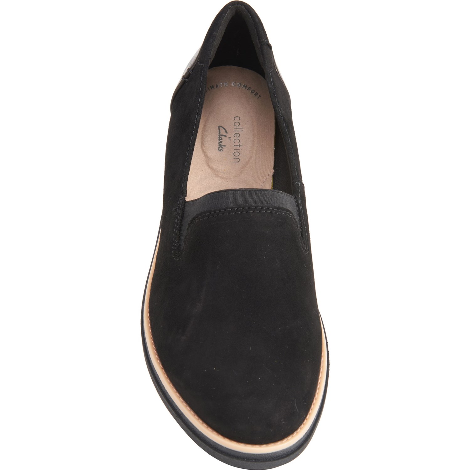 womens black suede slip on shoes
