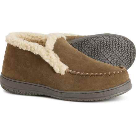 Clarks Shearling-Lined Ankle Bootie Slippers - Suede (For Men) in Sage