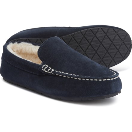 clarks suede men's moccasin slippers