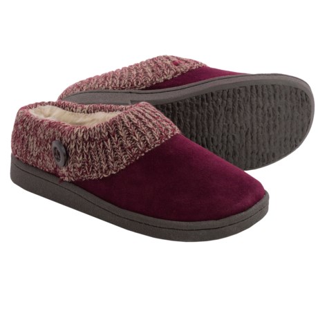 Clarks Sweater Button Clog Slippers (For Women) - Save 40%