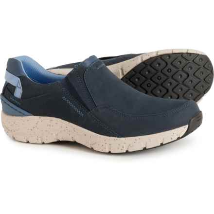 Clarks Wave PlateauAP Shoes - Waterproof, Nubuck (For Women) in Navy Nubuck