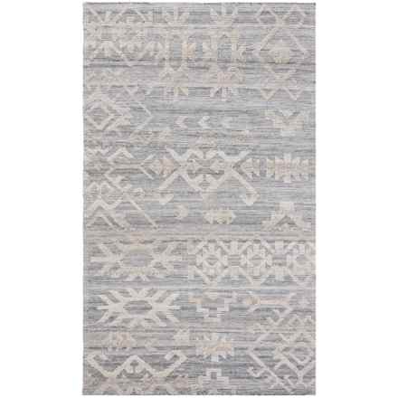 Classic Home Indoor-Outdoor Tundra Style Area Rug - 5x8’, Grey in Grey