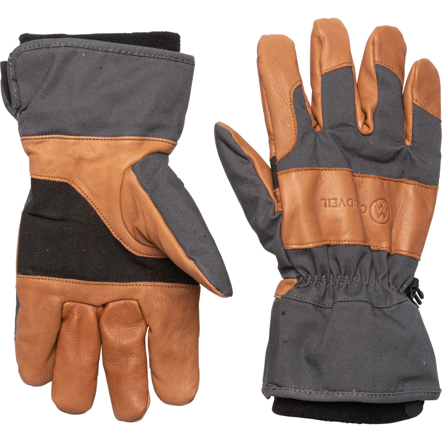 Cloudveil All Mountain Gloves Leather For Men In Charcoal Tan~p~90jcm 02~1500.2 
