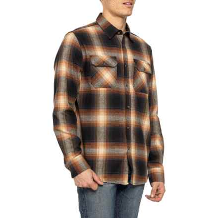 Cloudveil Ombre Plaid Flannel Shirt - Long Sleeve in Tan Ombre