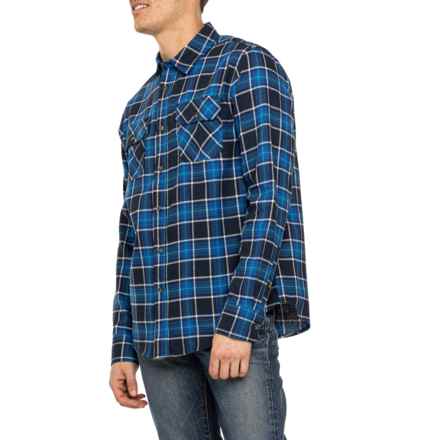 Cloudveil Patch Pocket Flannel Shirt - Long Sleeve in Blue/Black