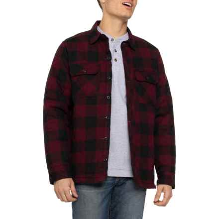 Cloudveil Quilted Flannel Shirt Jacket - Insulated in Burgundy