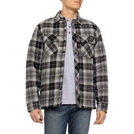 Cloudveil Quilted Flannel Shirt Jacket - Insulated in Caviar