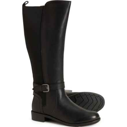 Cobb Hill Naina Stretch Knee-High Boots - Leather (For Women) in Black