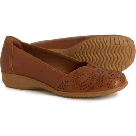Cobb Hill Rozie Slip-On Mini Wedge Shoes - Leather (For Women) in Dark Natural