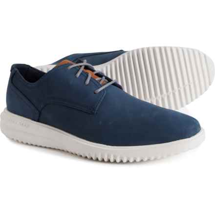 Cole Haan Grand+ Plain Toe Oxford Golf Shoes - Leather (For Men) in Navy Nubuck/Numbus Cloud