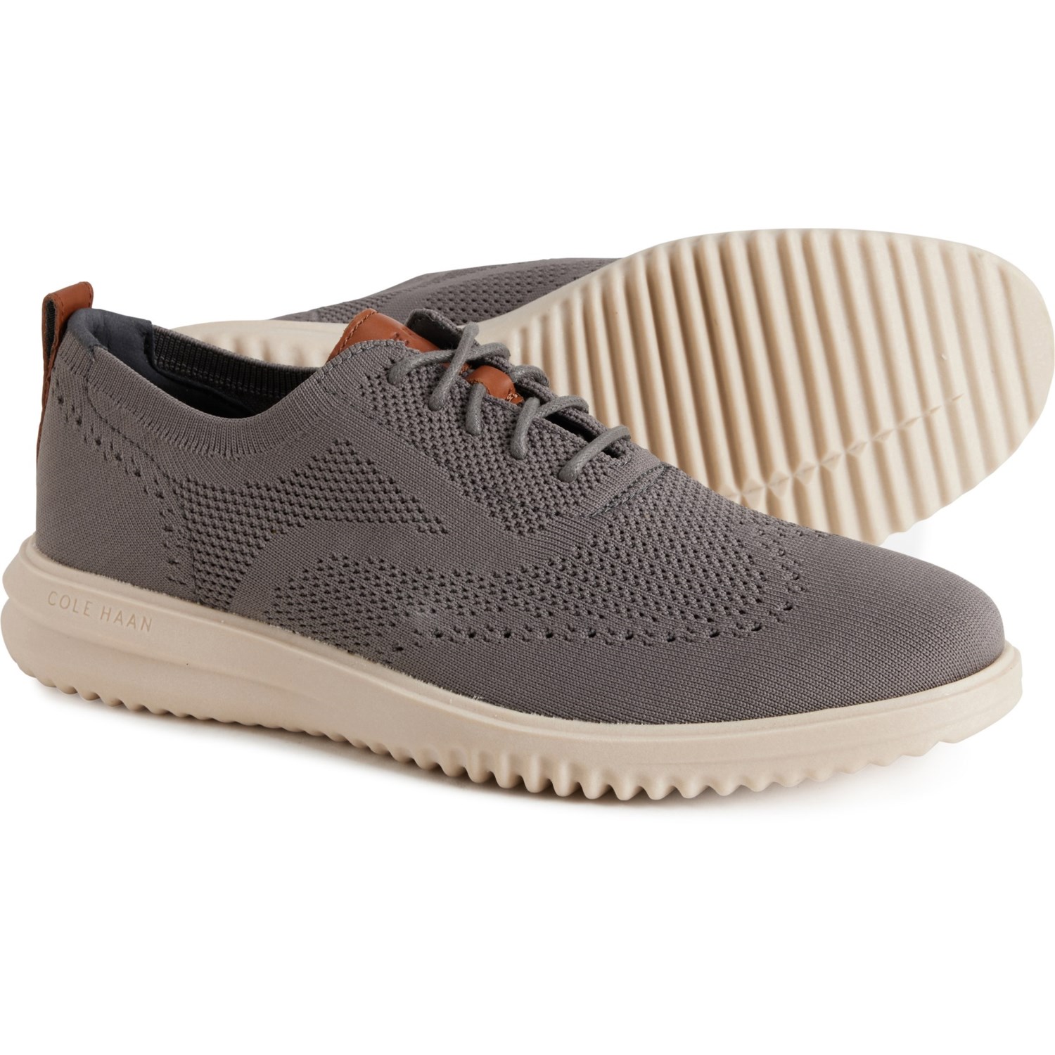 Cole Haan Dress Shoes Cole Haan Men's Grand+ Stitchlite Wing Tip Oxford -  Lightweight Knit Dress Shoes Men's Wingtip Oxfords