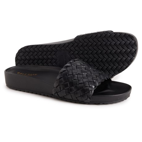 Cole Haan Mojave Slide Sandals - Leather (For Women) in Black